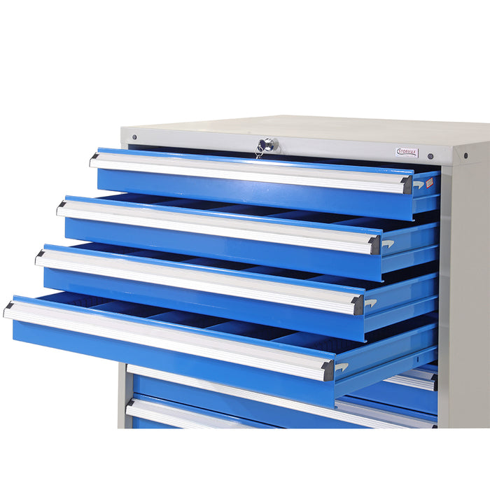 10 Drawer Industrial Tooling Cabinet with drawers opened
