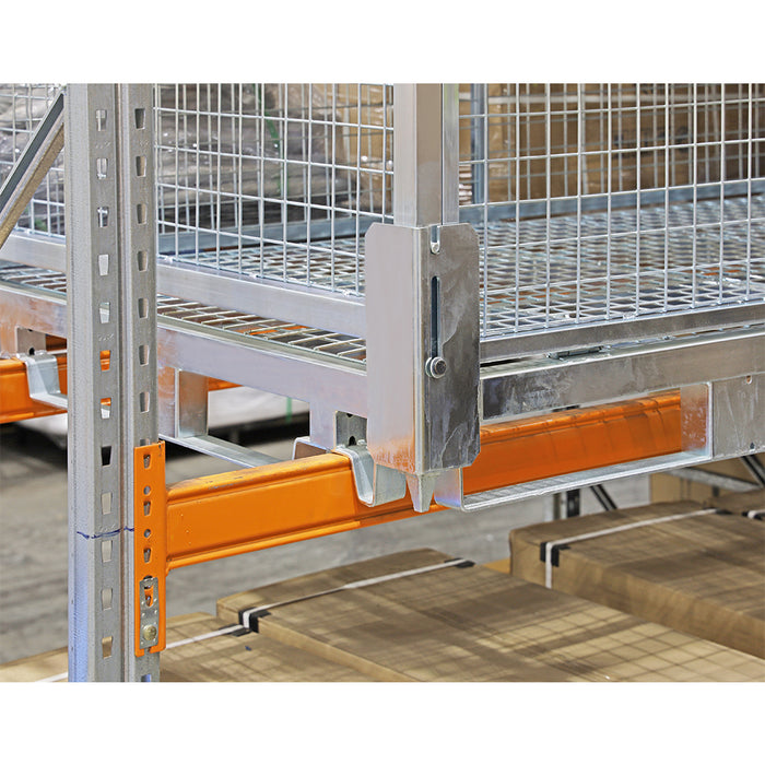 Double Width Storage Transport cage pictured on pallet racking