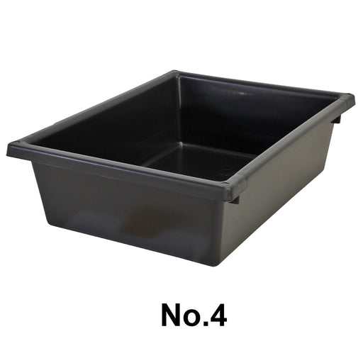 No. 4 Bins - 430x323x127mm (LxWxD) - 13.5L Black Recycled