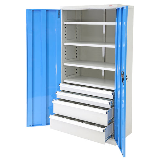 Heavy Duty Industrial Storage Cabinets 4 Drawer Cabinet ( 2 x 100mm & 2 x 200mm drawers)