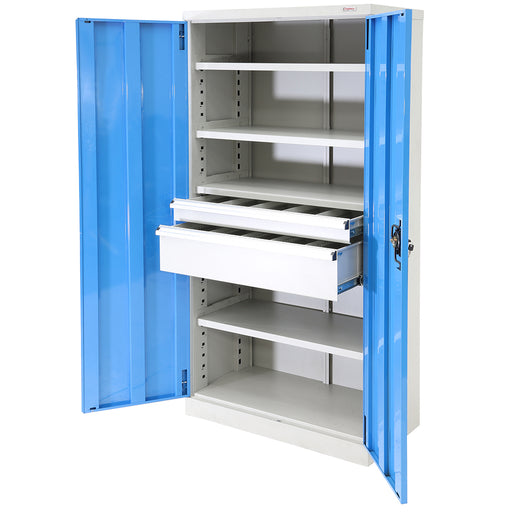 Heavy Duty Industrial Storage Cabinets 2 Drawer Cabinet ( 1 x 100mm & 1 x 200mm drawers)