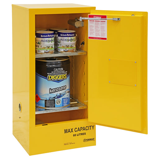 Flammable Liquid Cabinet - 60L Capacity Open