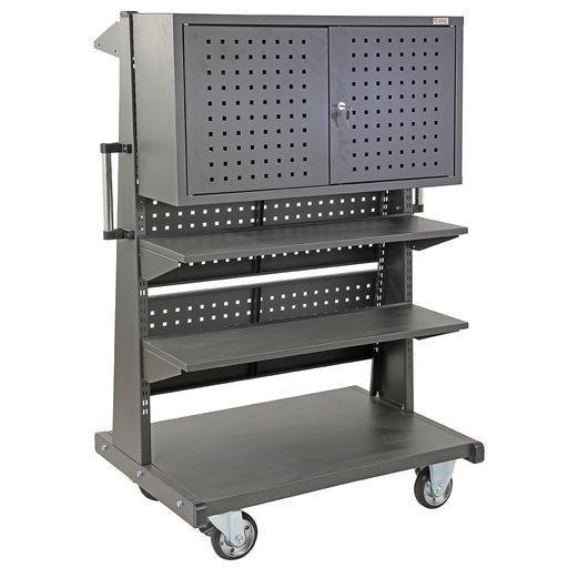 Mobile Panel Cart With Storage Cabinet
